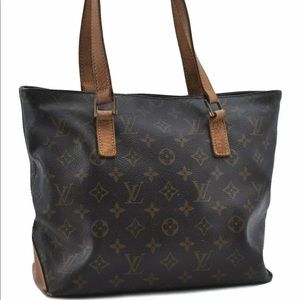 Authentic Louis Vuitton Monogram Cabas Piano Tote Bag M51148 LV E8463